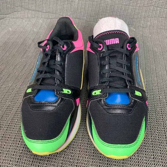 Puma Womens Size 8 Black/Multicolor Retro Running Sneakers - Picture 2 of 7